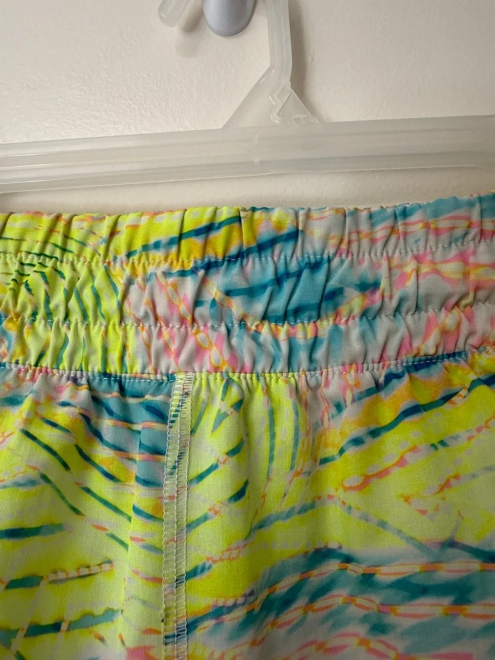 Women’s Neon Wave Printed Athletic Shorts - Picture 5 of 8
